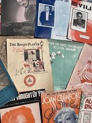 LOT OF 40 PIECES OF VINTAGE SHEET MUSIC 1920s TO 1940s