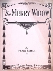 Merry Widow Franz Lehar 1932 Vocal Piano Sheet Music Morris Music Co. Operetta