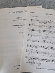 LEGEND Violin and Piano by Henre Wieniawski Op. 17 Masters Music Pub. Looks New