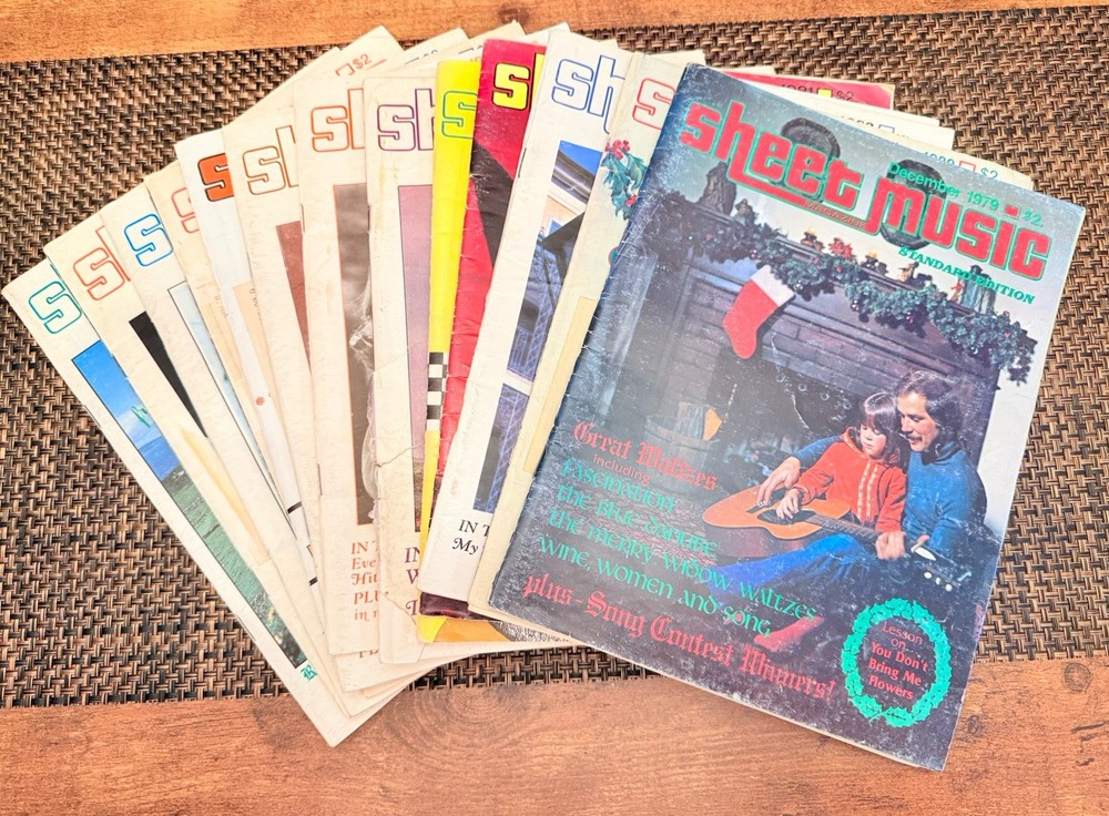 Vintage Sheet Music Magazine Lot of 13 Volumes 1979-1982. Good Condition
