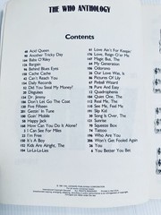 Vintage Who Anthology Songbook Music Lyrics Guitar Piano Vocal Edition Songs