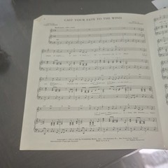Cast Your Fate to the Wind Pop Sheet Music Solo Piano & Voice Friendship F5M 365