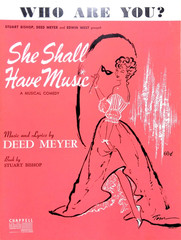 Who Are You Sheet Music She Shall Have Music 1959 Musical Flop Deed Meyer