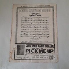 Antique sheet music I&rsquo;ll Take You Back to Italy Irving Berlin 1917