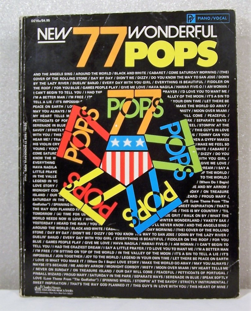 New 77 Wonderful Pops, Songbook, Piano, Vocals, Guitar