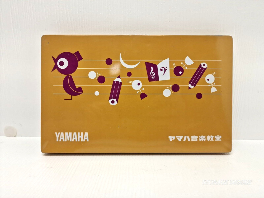 Vintage 1978 Yamaha Music School Kids Piano Learning Kit Notes Cards & Tin Case