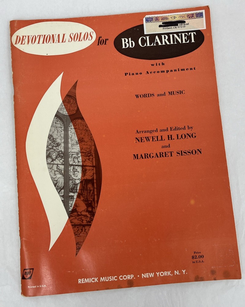 Devotional Solos For Bb Clarinet With Piano Accompaniment (Sheet Music, 1945)