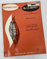 Devotional Solos For Bb Clarinet With Piano Accompaniment (Sheet Music, 1945)