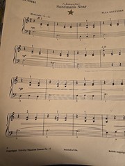 Sandman&rsquo;s Near Piano Sheet Music 1944 Ella Ketterer Vintage Theo Presser S1362