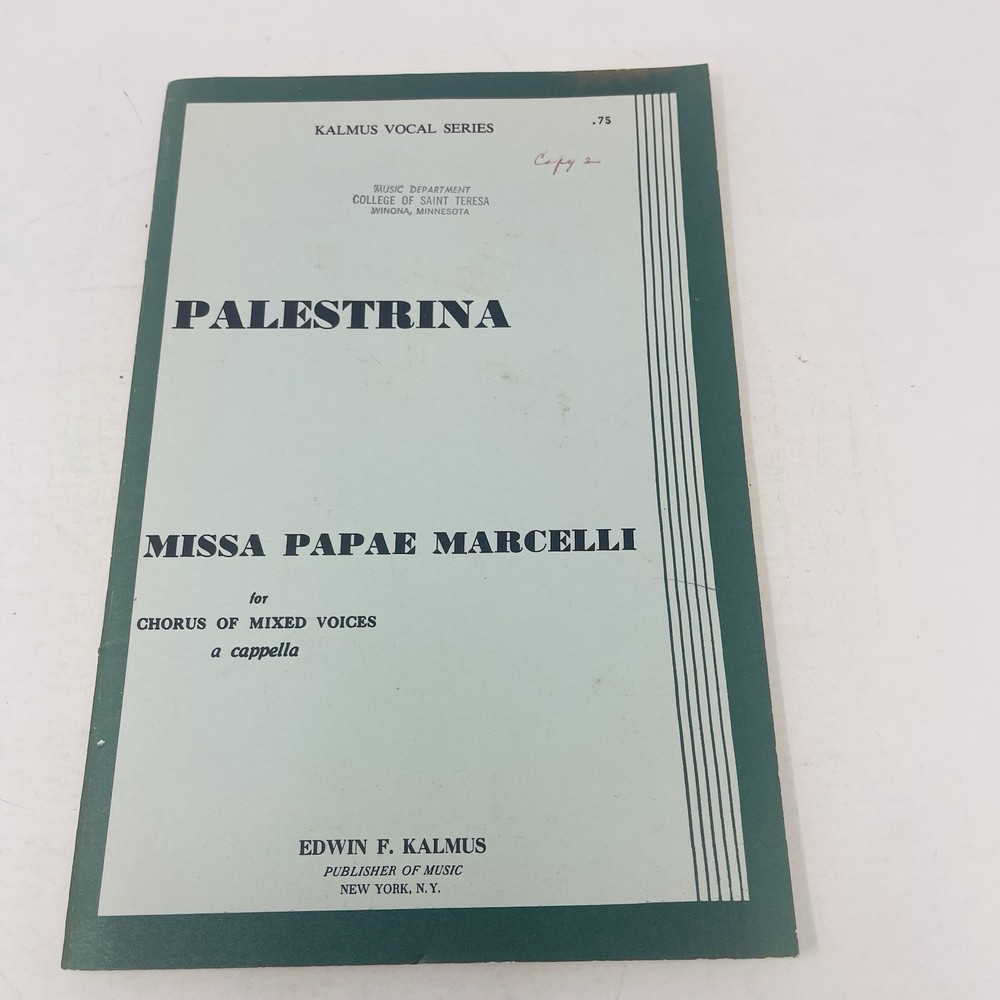 Kalmus Vocal Series Palestrina Missa Papae Marcelli Mixed Voices