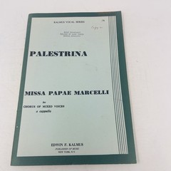 Kalmus Vocal Series Palestrina Missa Papae Marcelli Mixed Voices