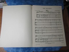 ANTIQUE THE PENITENT SHEET MUSIC Beardsley Van de Water 1892 High Voice VGC