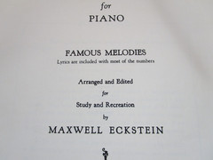Let Us Have Music For Piano Volume Two Famous Melodies 1942 Maxwell Eckstein
