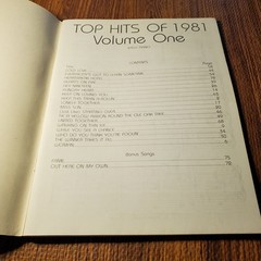 Top Hits of 1981 Volume One Vocal Selections Easy Piano Warner Bros