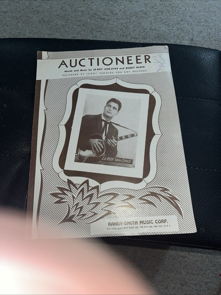 1957 LE ROY VAN DYKE sheet music THE AUCTIONEER