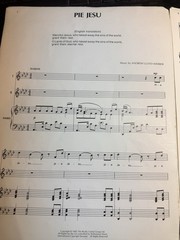 P 1983 ANDREW WEBBER Sheet Music from Requiem ‘Pie Jesu’