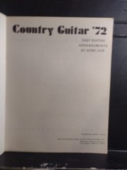 Easy Guitar Songbook Country Guitar &rsquo;72 Deluxe 112 Pages W/ Chord Shapes VG