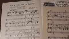 Just A Little Kiss For Memory Piano & Guitar Sheet Music Vintage 1926