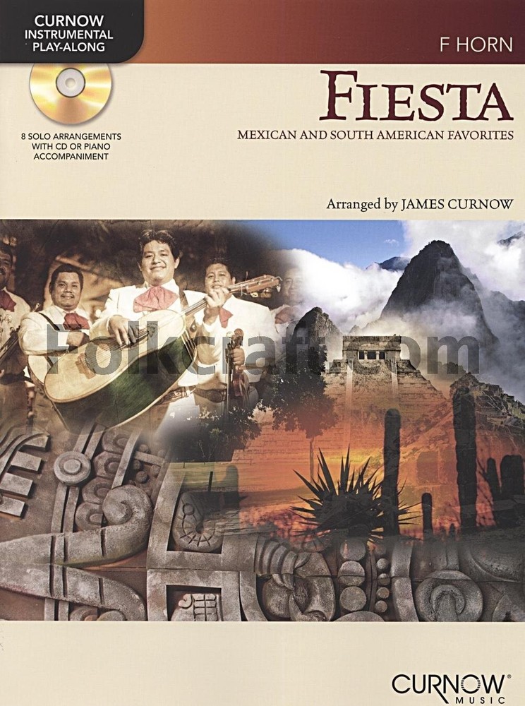 CURNOW INSTRUMENTAL PLAY-ALONG FIESTA MUSIC BOOK/CD FOR FRENCH HORN NEW ON SALE