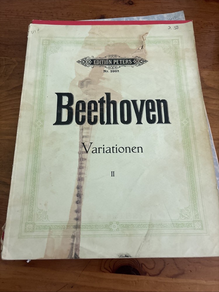 Edition Peters Nr. 298b Beethoven Variationen (Variations) II for Piano