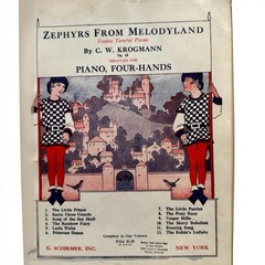 Zephyrs From Melodyland Piano Four Hands Krogmann Op15 Schirmer Sheet Music Book