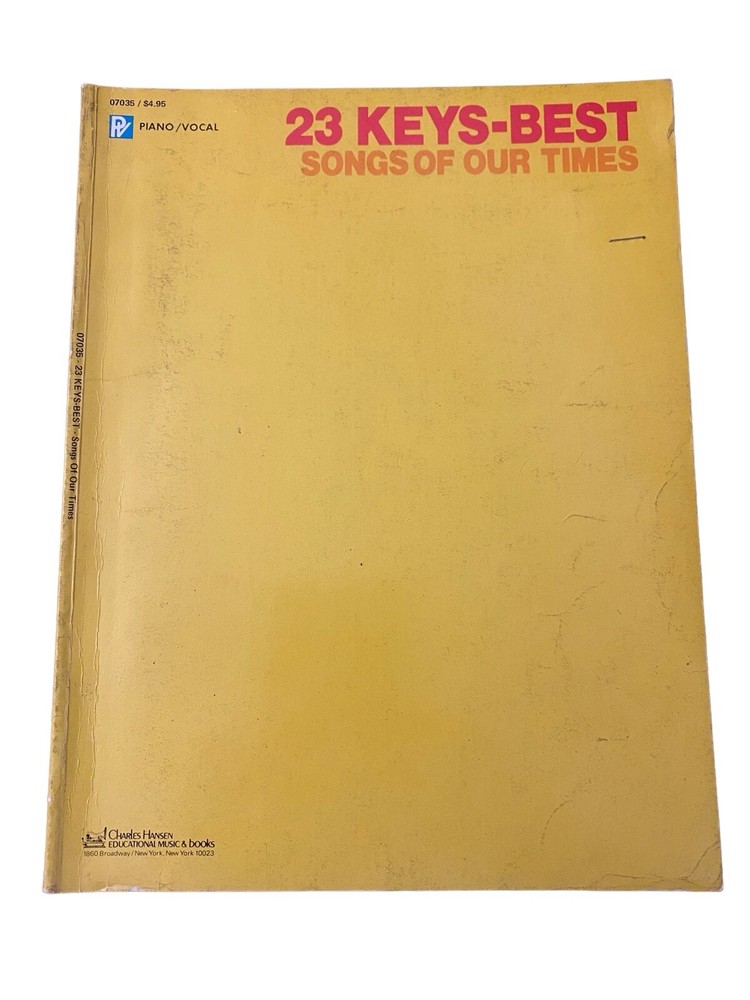 23 Keys~BEST SONGS OF OUR TIMES~P/V~Charles Hansen Music~PB~Pop Classics