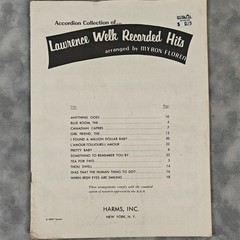 1957 Lawrence Welk Recorded Hits Accordion Sheet Music Myron Floren Harms Inc Bk