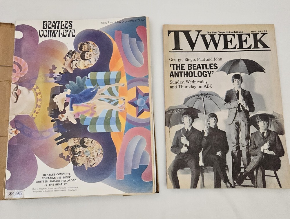 Rare Vintage Beatles Complete Easy Piano Easy Organ Vocal Guitar 146 Songs -Read