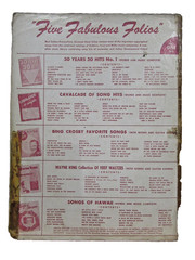 20th Century Fox Love Is A Many Splendored Thing Sheet Music 1950s Miller