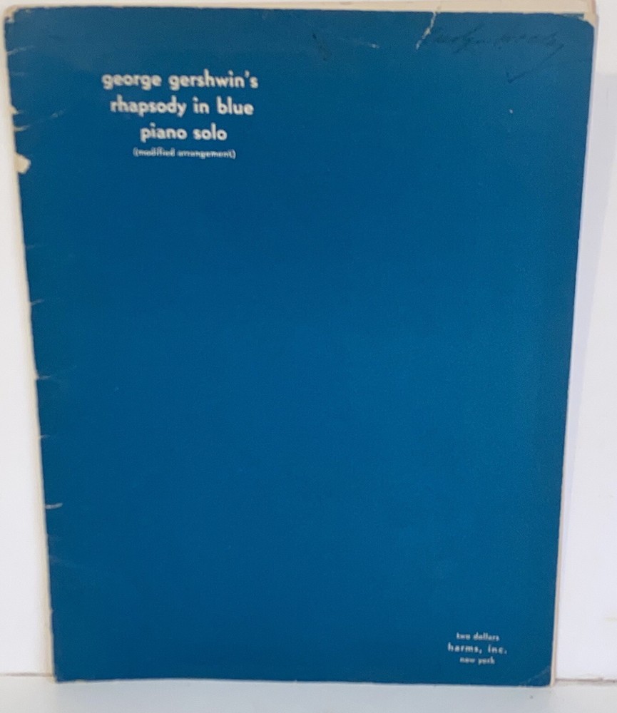Vintage 1940 George Gershwin&rsquo;s Rhapsody In Blue Piano Solo Sheet Music