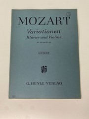 Mozart Variations for Piano & Violin Henle Verlag Urtext Edition VTG Sheet Music