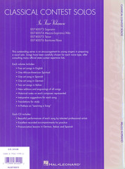 Classical Contest Solos Mezzo Soprano Songbook w CD 1997 Pronunciation Lessons