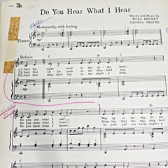 Do You Hear What I Hear Piano Voice Sheet Music Regney Shayne 1962 Christmas Vtg