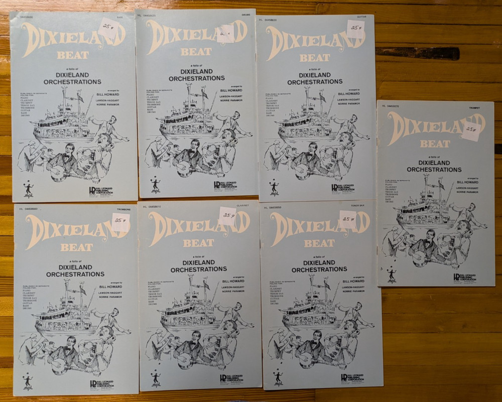 DIXIELAND BEAT Orchestrations 1968 Songbook Set Sax Trumpet Drums Bass Trombone
