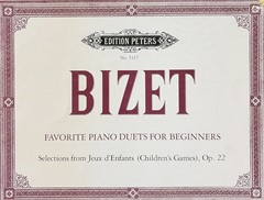 Bizet Jeux d&rsquo;Enfants Op 22 for 1 Piano 4 Hands Edition Peters Sheet Music Book