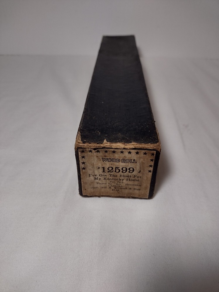 Vintage Player Piano Music Roll Blues For My Kentucky Home Orient Untested