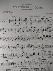Jose Vinas, Recuerdo De La Costa, Classical Guitar Sheet Music Solo
