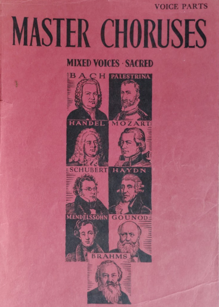 Vintage Sheet Music Book Master Choruses Mixed Voices c1933