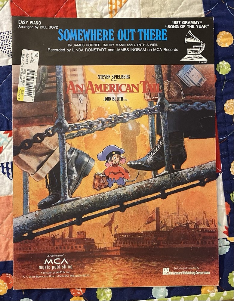 Somewhere Out There Sheet Music from An American Tail P/V/G Easy Piano