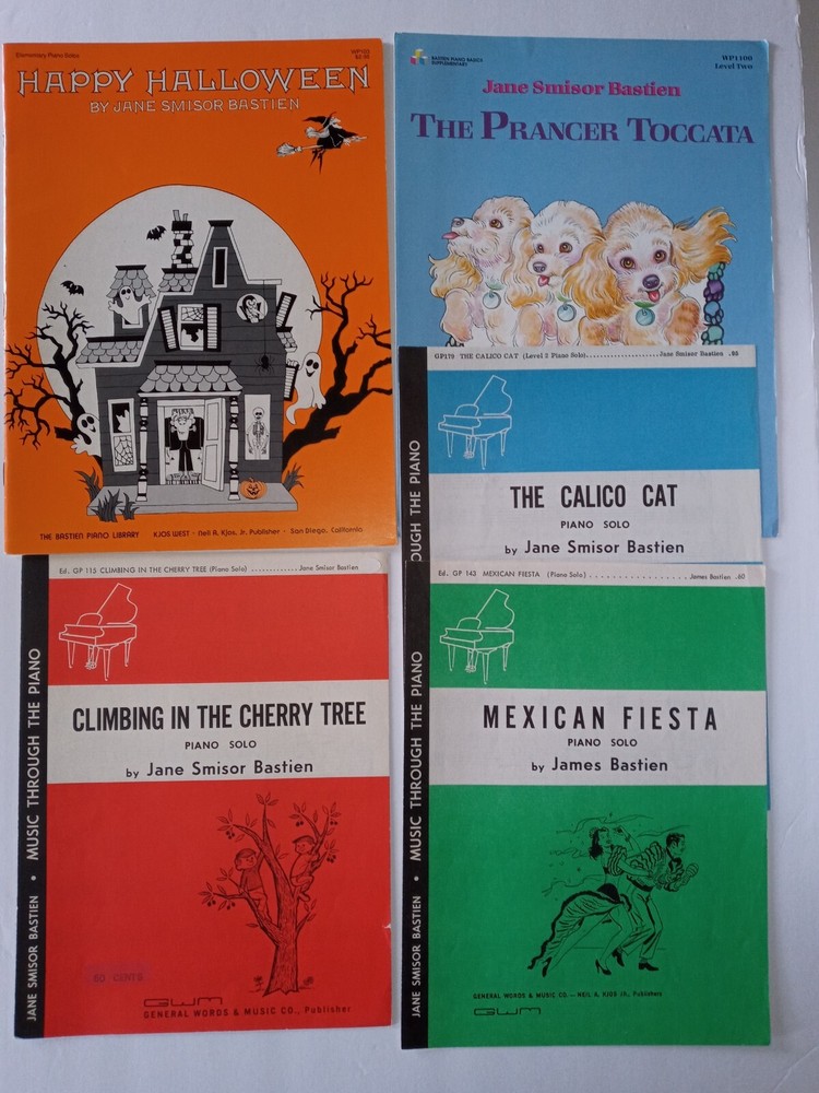 Jane Bastien Piano Easy Halloween Book 4 pc Sheet Music Lot Prancer Toccata