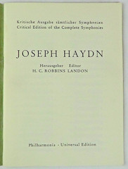 Haydn Symphony #6 D Major Hob I/6 Critical Edition Landon Philharmonia 1963