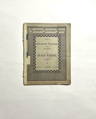 Franz Kneisel Advanced Exercises for Violin Schirmer&rsquo;s Scholastic Series Vol 22