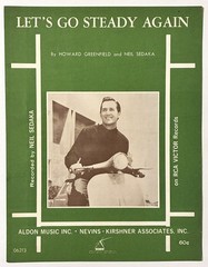 1963 NEIL SEDAKA « LET&rsquo;S GO STEADY AGAIN » SHEET MUSIC – POP ROCK ERA – VESPA