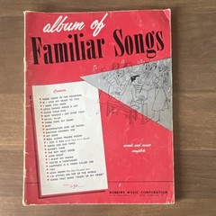 Robbins Music Corporation Album of Familiar Songs Piano Sheet Music 1955