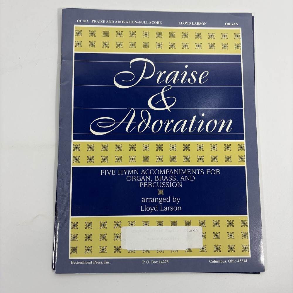 Praise and Adoration Hymn Songbook Full Score and Organ Lloyd Larson Beckenhorst