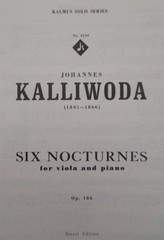 Johannes ( J.W. ) Kalliwoda Six Nocturnes for Viola and Piano Opus 186