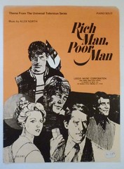 RICH MAN POOR MAN ABC-TV Sheet Music 1976 Piano Solo Peter Strauss NOLTE Asner