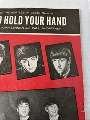 Vintage 1963 I Want To Hold Your Hand BEATLES SHEET MUSIC Duchess Guitar Piano