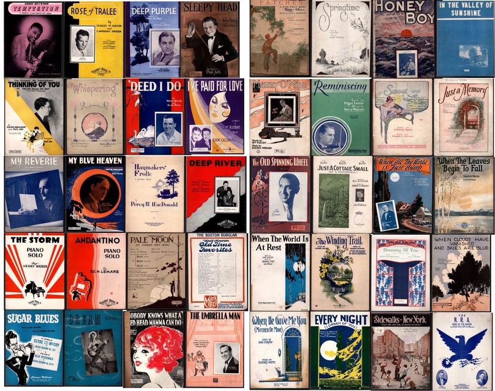 40 complete Vintage SHEET MUSIC set #248