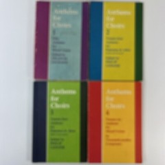 Anthems for Choirs Vol 1 2 3 and 4 Lot 4 Religious Choral Vocal Music Book